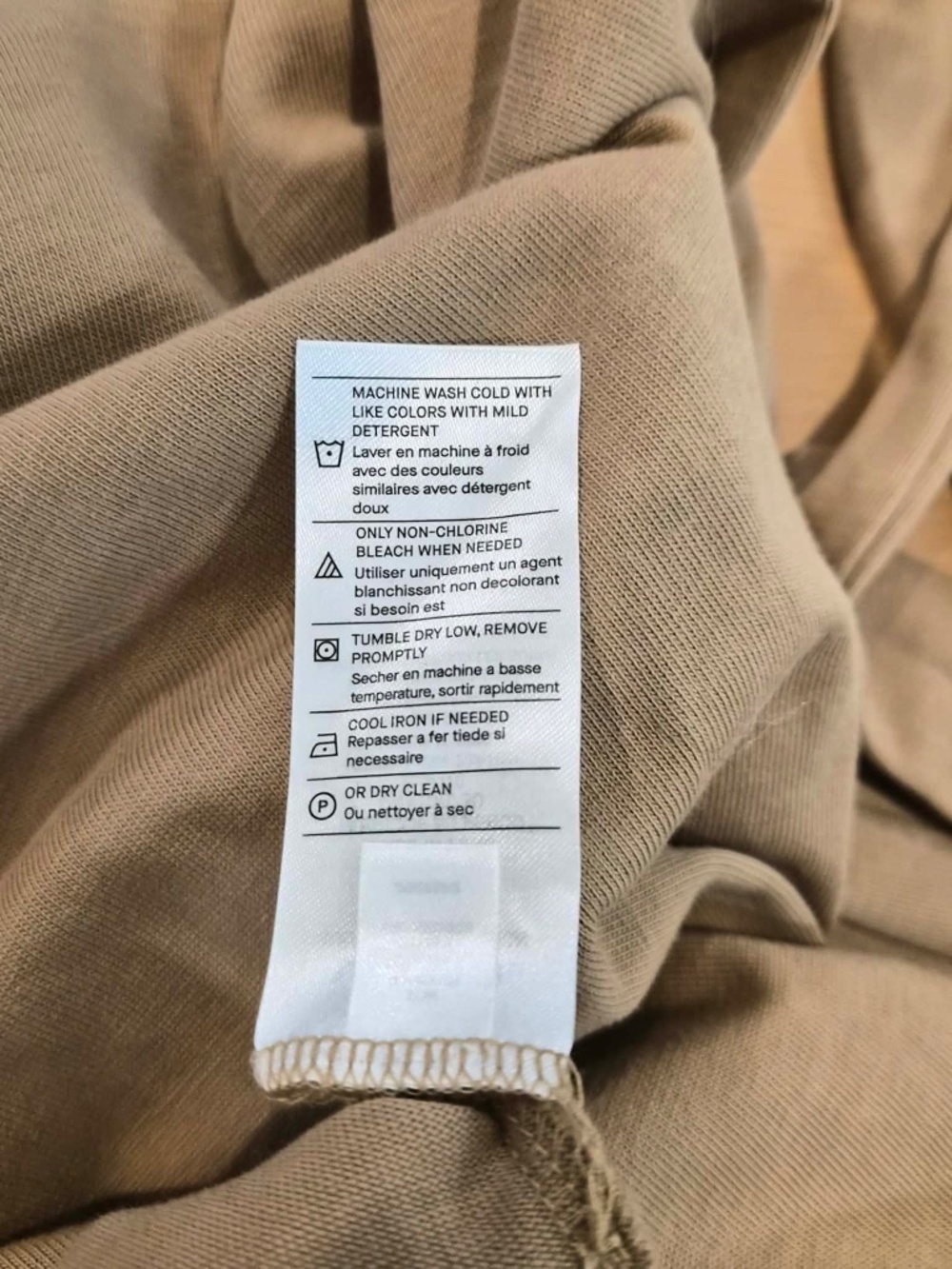 Vince 100% Cotton Plus Size Cozy New England Scandi Minimalist Posh Tan Dress 1X - Picture 7 of 8